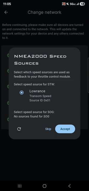 Select Speed Sources