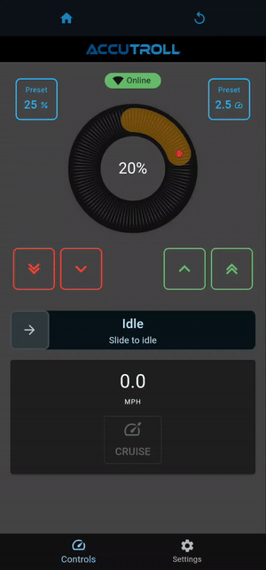 Throttle slider